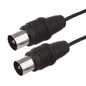 REXANT ВЧ кабель ТВ штекер - ТВ штекер, длина 5 метров, черный  REXANT