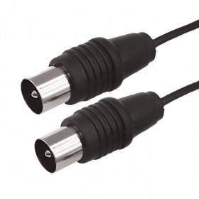 REXANT ВЧ кабель ТВ штекер - ТВ штекер, длина 7 метров, черный  REXANT