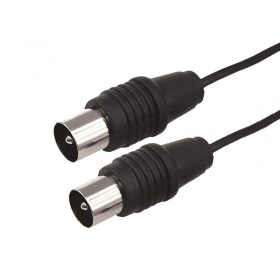 REXANT ВЧ кабель ТВ штекер - ТВ штекер, длина 15 метров, черный  REXANT