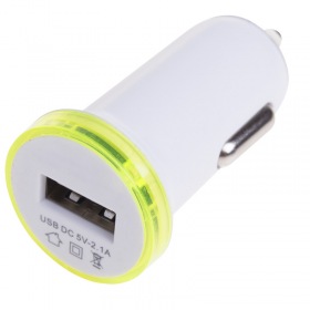 REXANT Автозарядка в прикуриватель USB (АЗУ) (5 V, 2100 mA) белая REXANT