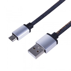 REXANT USB кабель microUSB, шнур в джинсовой оплетке REXANT