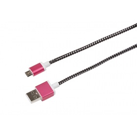 REXANT USB кабель microUSB, шнур в тканевой оплетке, черный (усиленный) REXANT