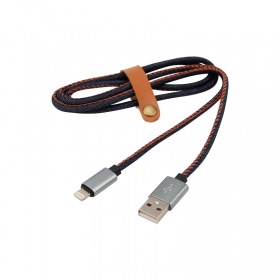REXANT USB кабель для iPhone 5/6/7 моделей, шнур в джинсовой оплетке REXANT