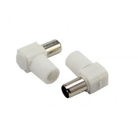 REXANT РАЗЪЁМ штекер TV без пайки Белый Угловой REXANT