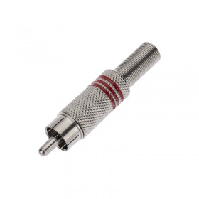 REXANT РАЗЪЁМ штекер RCA Металл под винт Черные/Красные REXANT