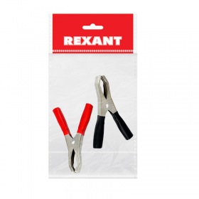 REXANT Зажим крокодил REXANT, длина 98 мм, ток 50A, 2 шт., пакет БОПП