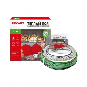REXANT Теплый пол RNB-160-1900 (1900Вт/160м/S обогрева, м2: 12,0-17,0) (двух жильный)