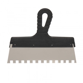 REXANT Шпатель фасадный REXANT 250 мм зуб 10х10 нержавеющая сталь, пластмассовая ручка