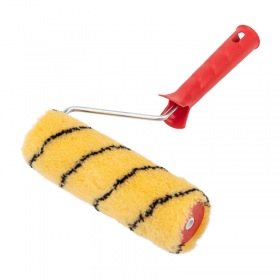REXANT Валик полиакрил желтый с черной полосой, ворс 11 мм, ширина ролика 180 мм, бюгель 6 мм, Ø 42 мм REXANT