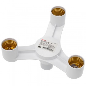 REXANT Разветвитель цокольный Е27-3хЕ27 белый REXANT