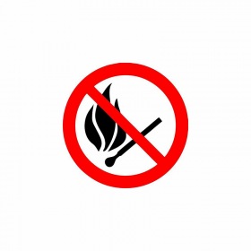 REXANT Табличка ПВХ информационный знак «Запрещается пользоваться открытым огнем и курить» d - 180 мм REXANT