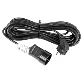 REXANT Удлинитель-шнур REXANT ПВС 3х0.75, 20 м, с/з, 6 А, 1300 Вт, IP44, черный (Сделано в России)