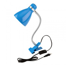 REXANT Светильник настольный Моби REXANT  на металлической стойке с зажимом-прищепкой, с цоколем Е27, 60 Вт, цвет летнее небо 