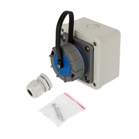 REXANT Розетка настенная влагозащищенная с крышкой 16 А, 2Р+РЕ, IP68 REXANT