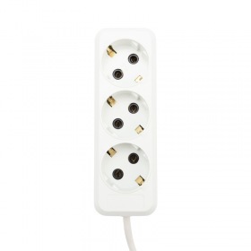 REXANT Удлинитель REXANT 3 гнезда, 3 м, 3х1.0 мм², с/з, белый (Сделано в России)