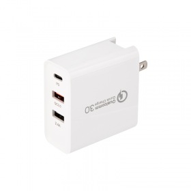 REXANT Сетевое зарядное устройство для iPhone/iPad REXANT 2xUSB+USB Type-С, переходник + адаптер, 48W белое