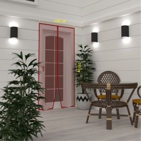 REXANT Дверная антимоскитная сетка розовая (магниты пришиты по всей длине сетки!)