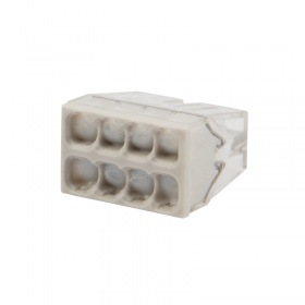 REXANT Экспресс-клемма с пастой REXANT СМК 2273-248, 8-проводная 0.5-2.5 мм², прозрачная, блистер (6 шт./уп.)