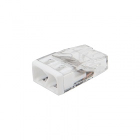 REXANT Экспресс-клемма REXANT СМК 2273-202, 2-проводная 0.5-2.5 мм², прозрачная, блистер (20 шт./уп.)