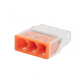 REXANT Экспресс-клемма REXANT СМК 2273-203, 3-проводная 0.5-2.5 мм², прозрачная, блистер (20 шт./уп.)